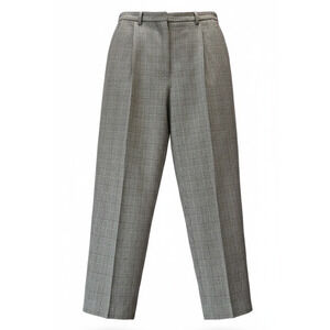 Hunter Sportswear Dress Pants Women's 14 Gray Black Plaid Pleated High Rise